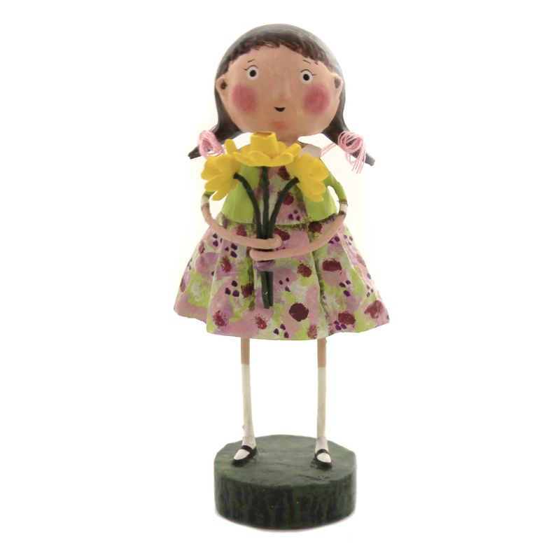 Lori Mitchell 6.0" Delila's Daffodils Spring Flowers Pigtails  -  Decorative Figurines
