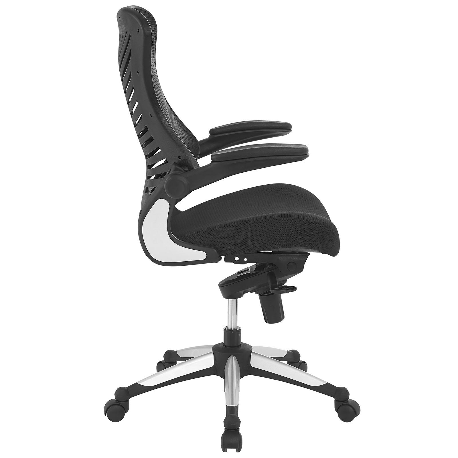 Modway EEI-2285-BLK 42 H x 27.5 W x 26.5 L in. Charge Office Chair, Black