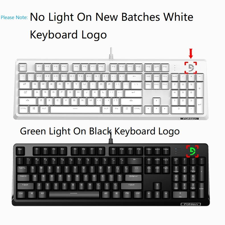 Fuhlen G900S All 104 Non-conflicting Keys, Classic  Exterior Wired  Cherry MX Black Mechanical  Keyboard, 50Million Times Keystrokes Lifespan-White