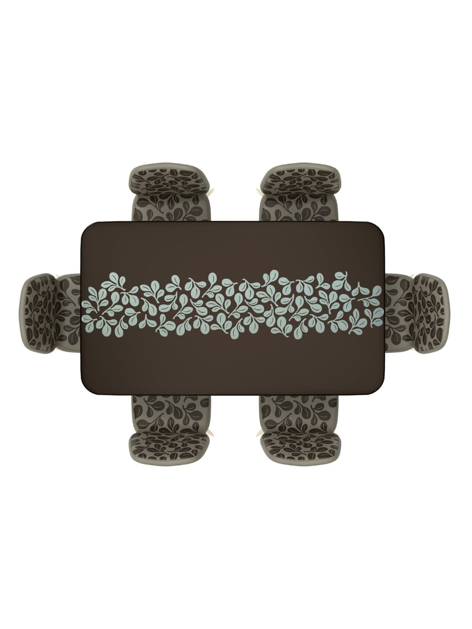 Godrej Interio Aurelia Grey & Yellow Tempered Glass 6 Seater Rectangular Dining Table