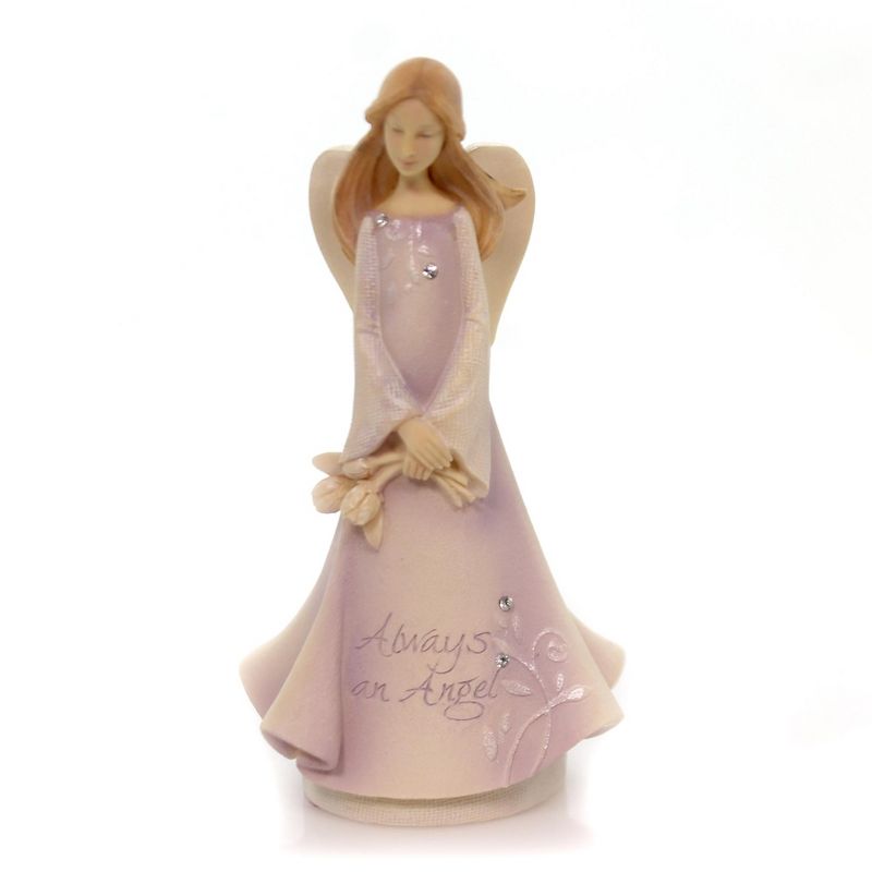 Foundations 4.25" Friend- Always An Angel Karen Hahn Figurine Flowers  -  Decorative Figurines