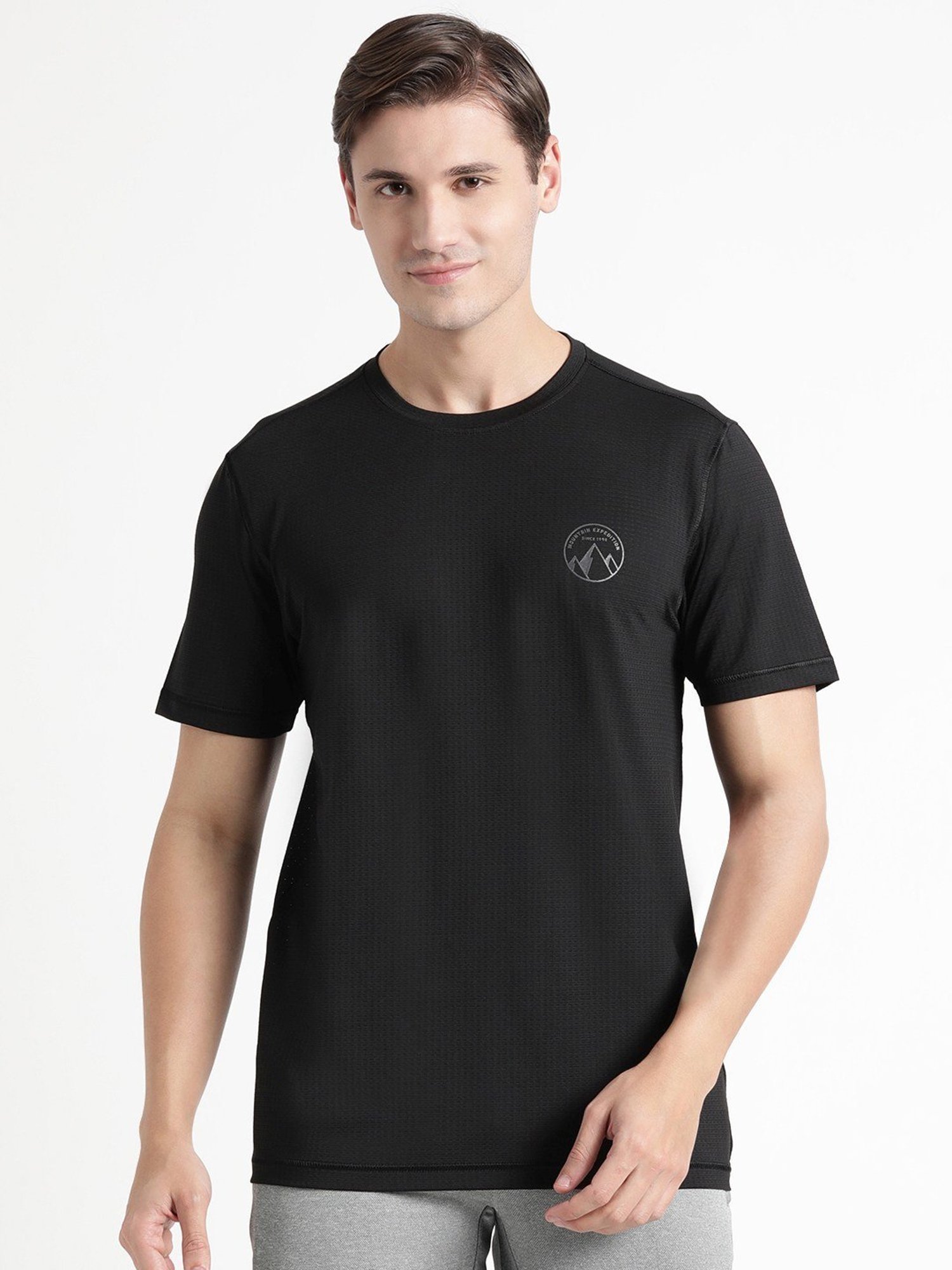 Wildcraft Black  Regular Fit Sports T-Shirt