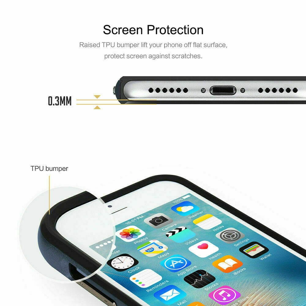 For  iPhone 6 Plus / 6S Plus Phone Case Hybrid Hard Bumper Soft Slim Cover