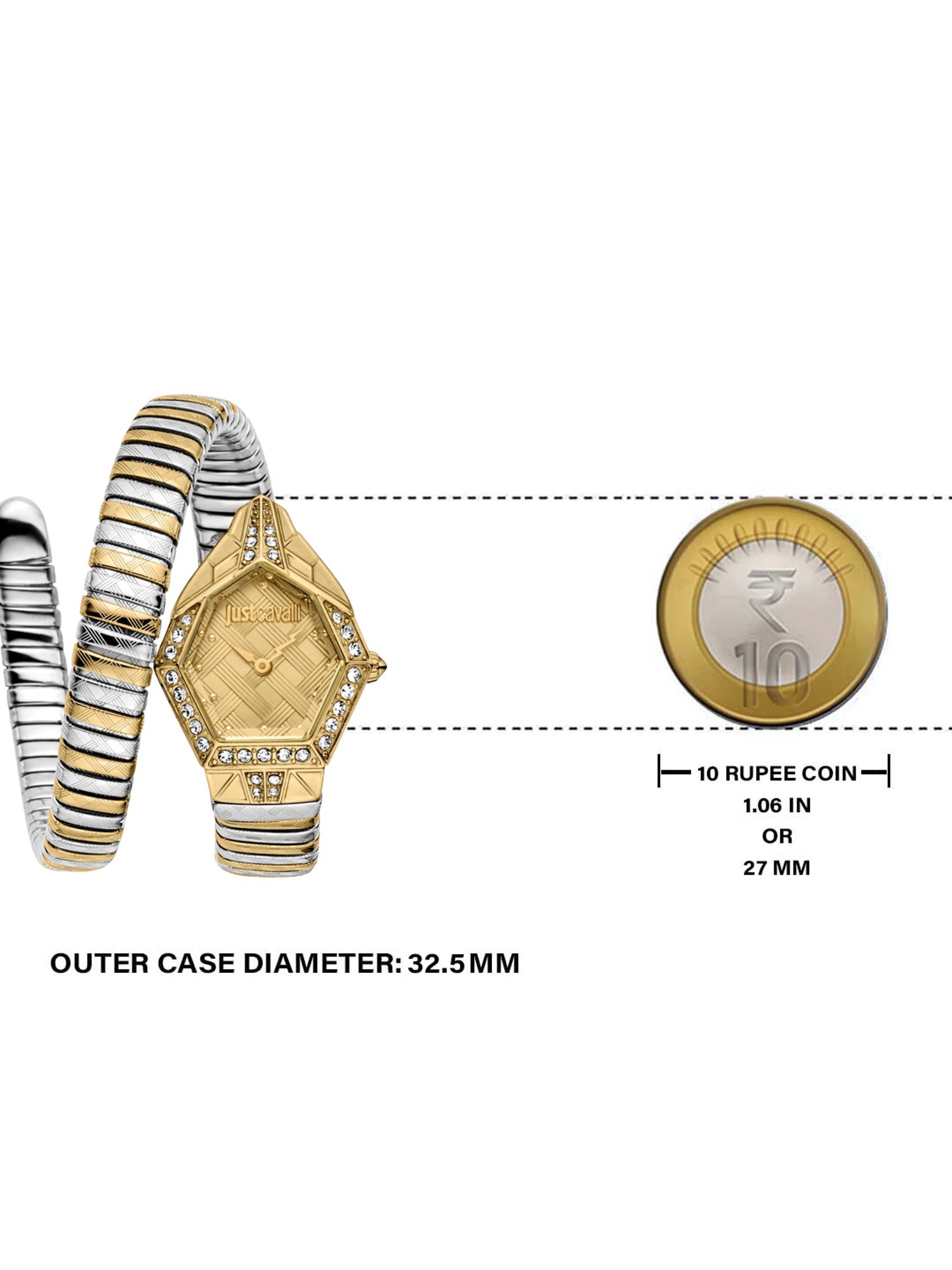 JUST CAVALLI JC1L303M0055 Ornato Snake Analog Watch for Women