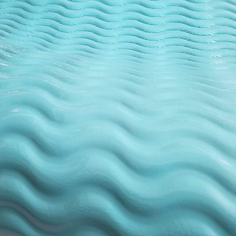 Vos 72 Inch Soft Wavy Foam Long Lasting UV Chlorine Resistant Water Pool Float Lounger Raft for Lakes, Rivers, and Open Water, Seafoam Blue