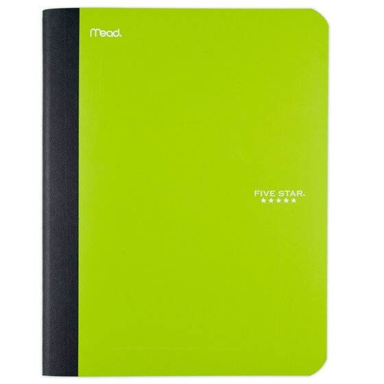 Five Star Composition Book College Ruled 100 Sheets 9 34 x 7 12 Lime -