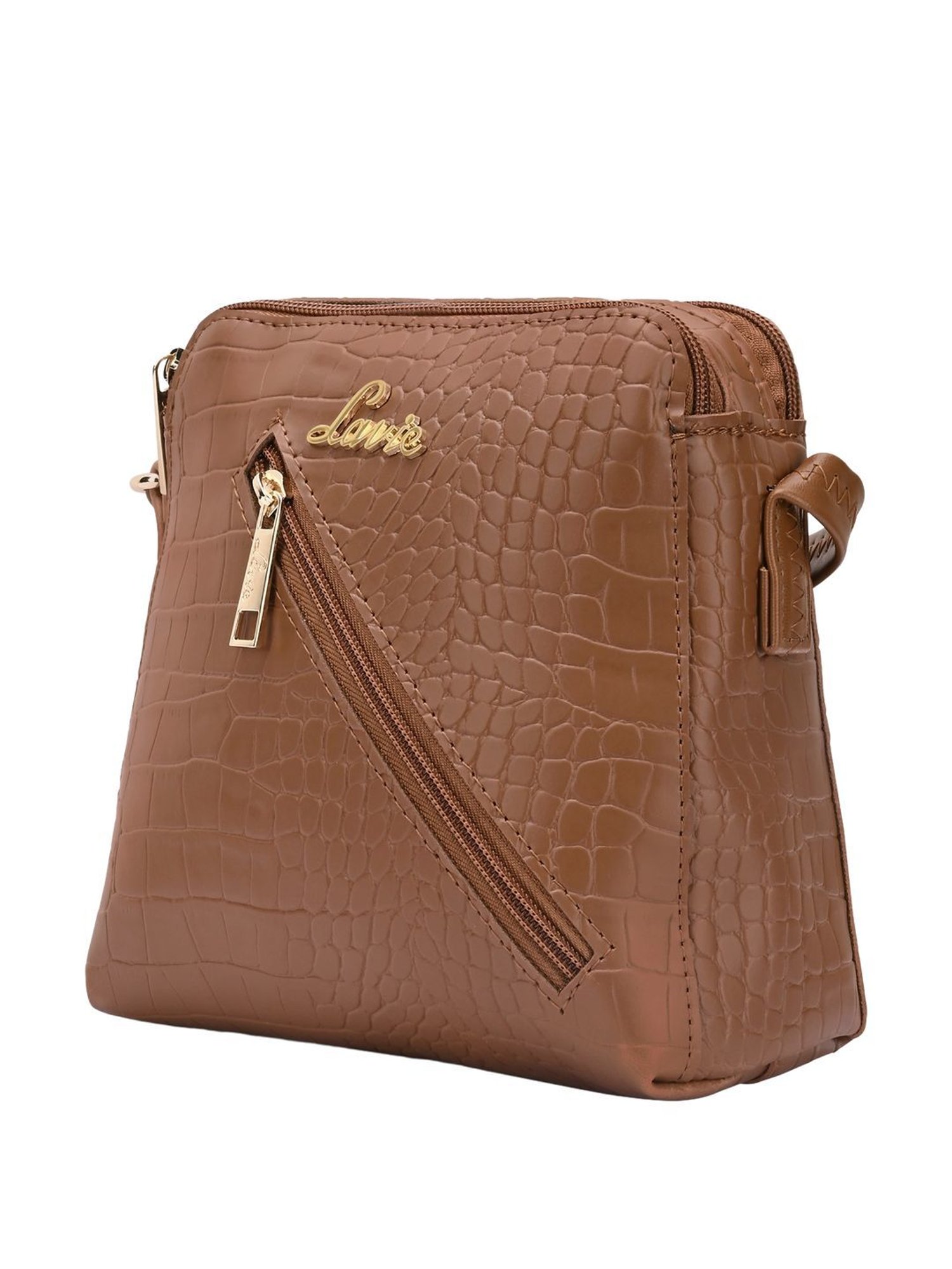 Lavie Tan Textured Small Sling Handbag