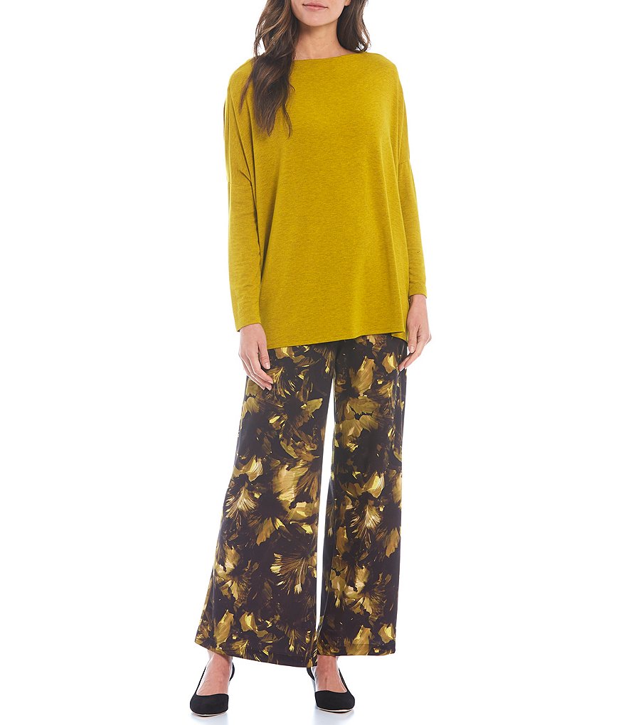 Bryn Walker Dimitri French Terry Long Dolman Sleeve Boat Neck Tunic