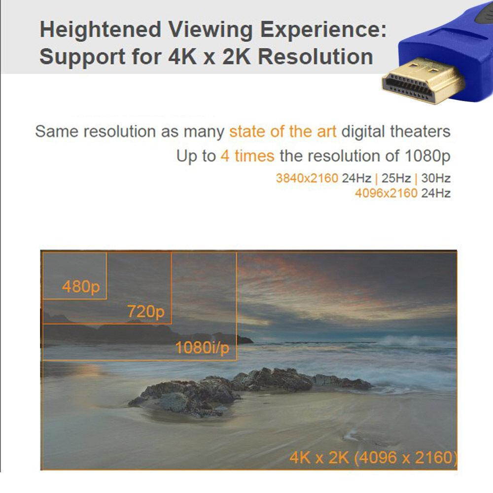 2016 ULTRA HDMI 2.0 Version Cable 3FT- Supports 4k x2k, Ethernet,3D,Audio Return