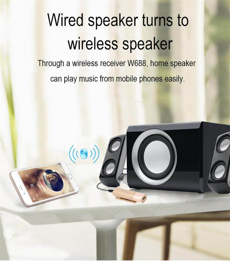 Newest Fineblue W688 Bluetooth Earphone Bluetooth 4.1 Universal Sport Wireless With Collar clip Sports Bluetooth Headset (Gold)