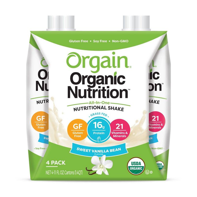 Orgain Nutritional Shake - Vanilla - 11 fl oz/4pk