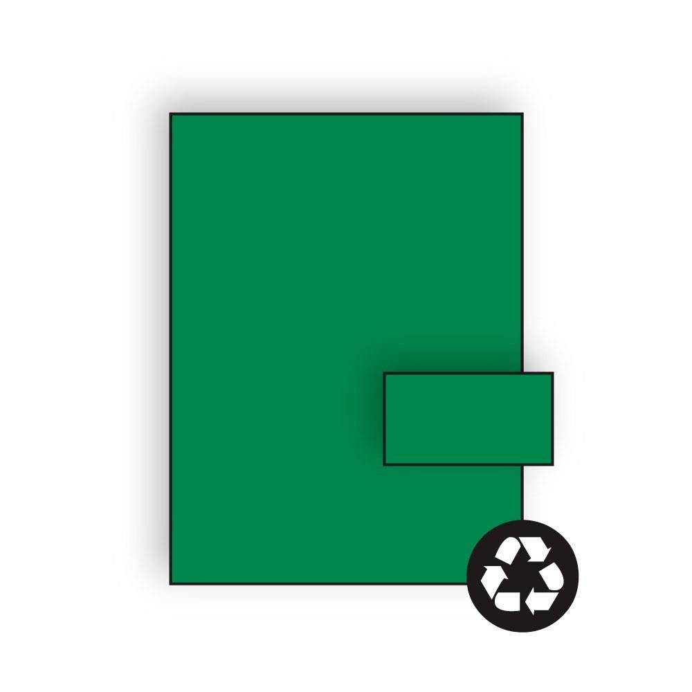 Business Card Stock, 8-1/2" x 11", 65#, Recycled, Brightly Colored Green, Acid Free (Box of 250)