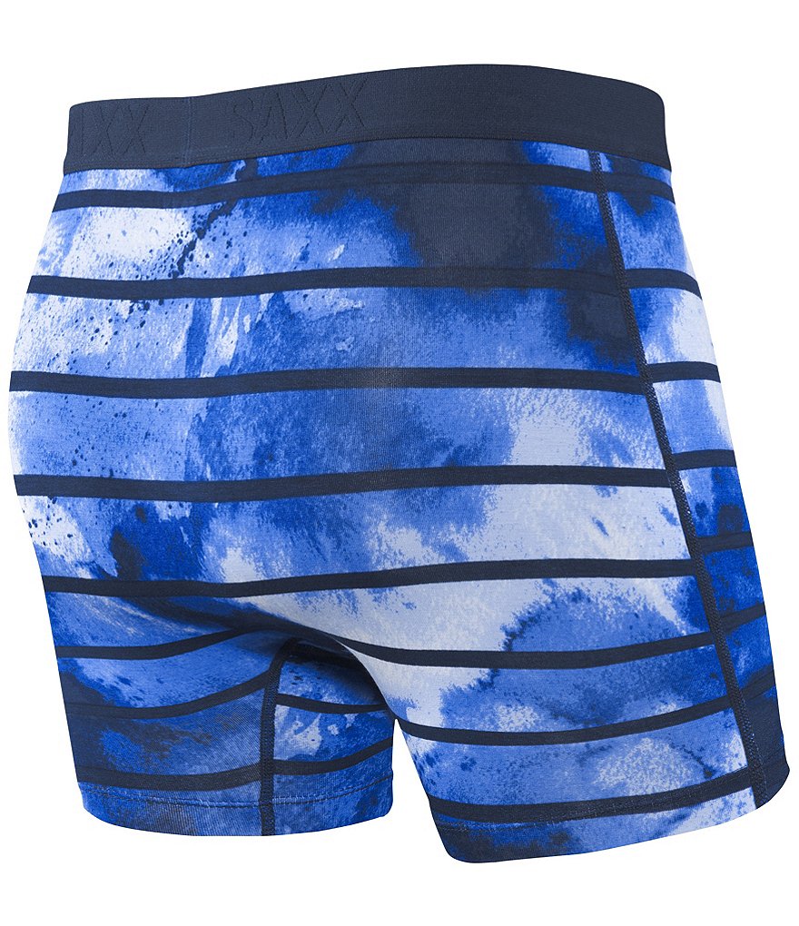 Saxx Vibe Navy Tie Dye Stripe Boxer Briefs