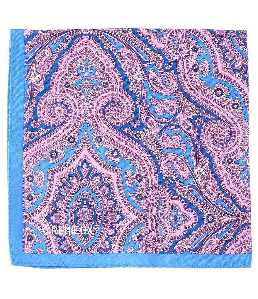 Cremieux Brayer Paisley Print Silk Pocket Square