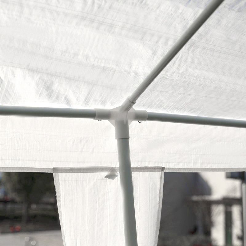 Caravan Canopy Domain 10 x 20 Foot Straight Leg Instant Canopy Tent Set, Black