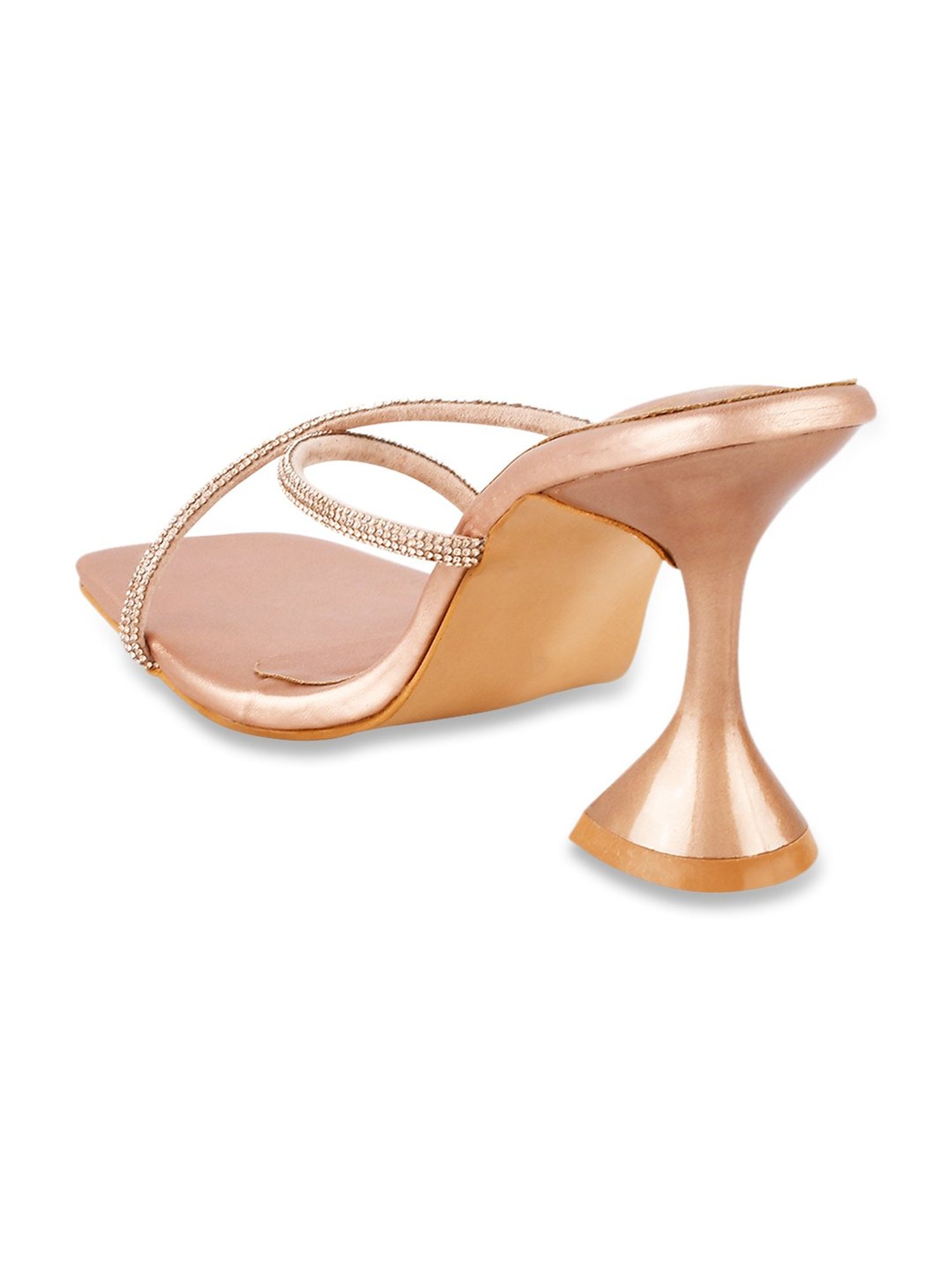 Shoetopia Women's Golden Cross Strap Sandals