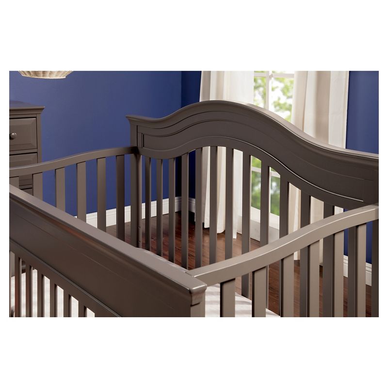 DaVinci Brook 4-in-1 Convertible Crib with Toddler Rail - Slate