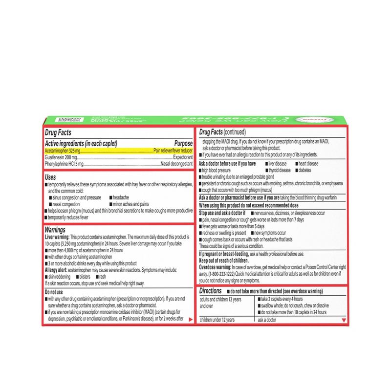Tylenol Sinus Severe Non-Drowsy Pain & Congestion Relief Caplets - Acetaminophen - 24ct