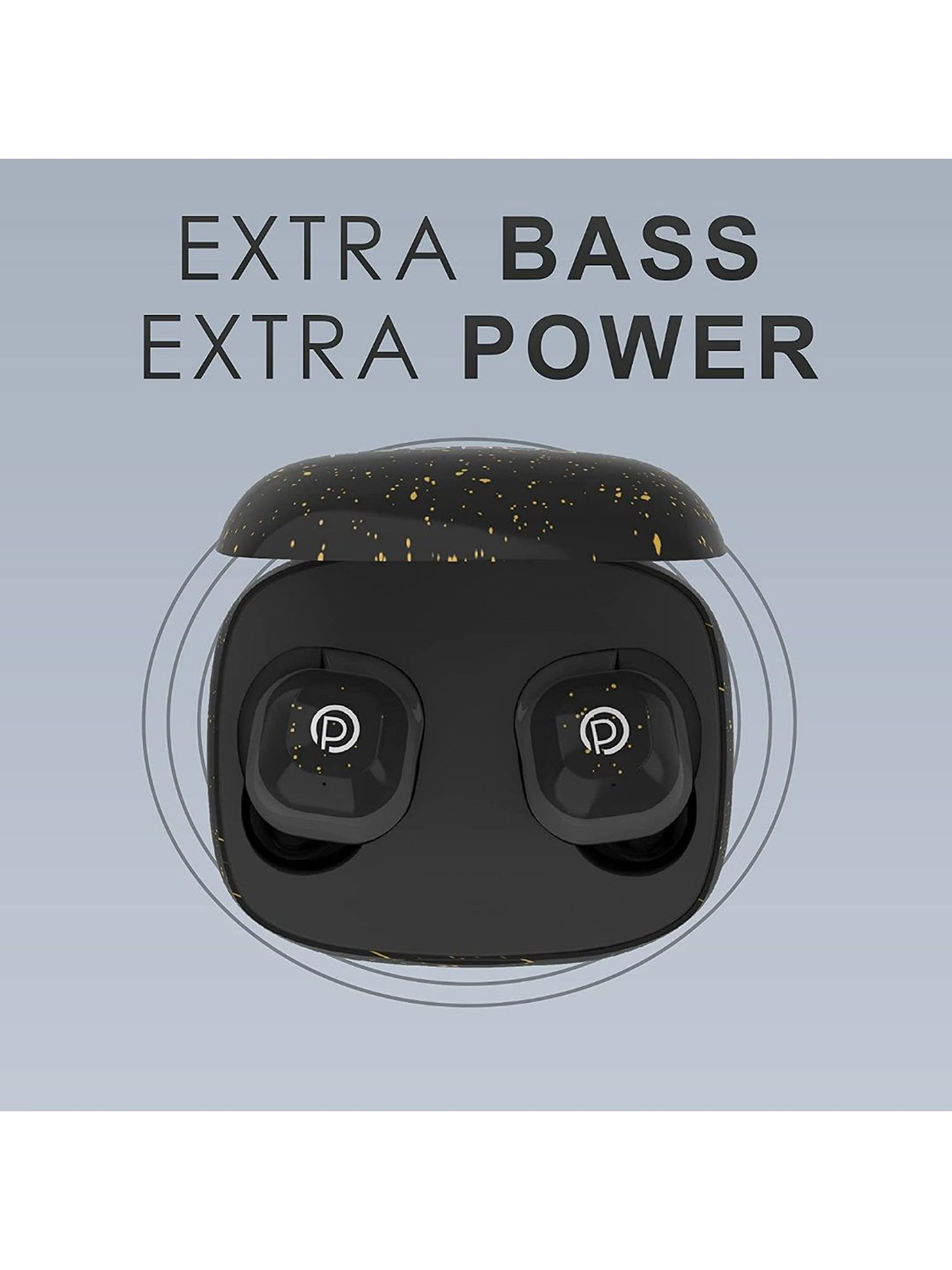 Probus T20 True Wireless (TWS) Bluetooth in-Ear Earbuds with Passive Noise Cancellation (Black)