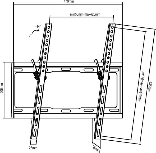 Impact Mounts
Value Tilting TV Wall Mount For Screen Size 23-50" (IM806)