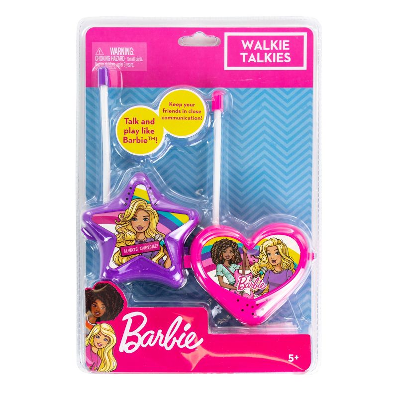 Barbie 2 Piece Walkie Talkie Set in Pink and Purple