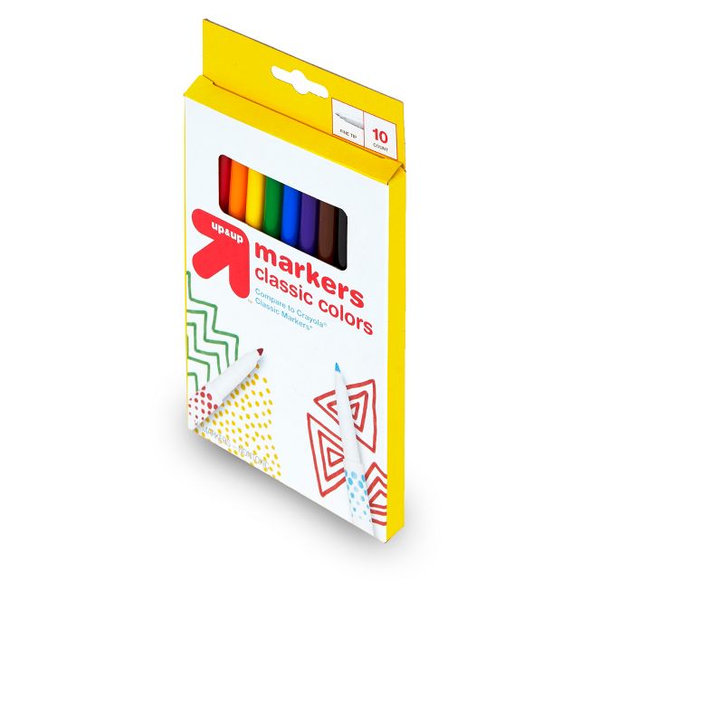 10ct Markers Fine Tip Classic Colors - up & up™