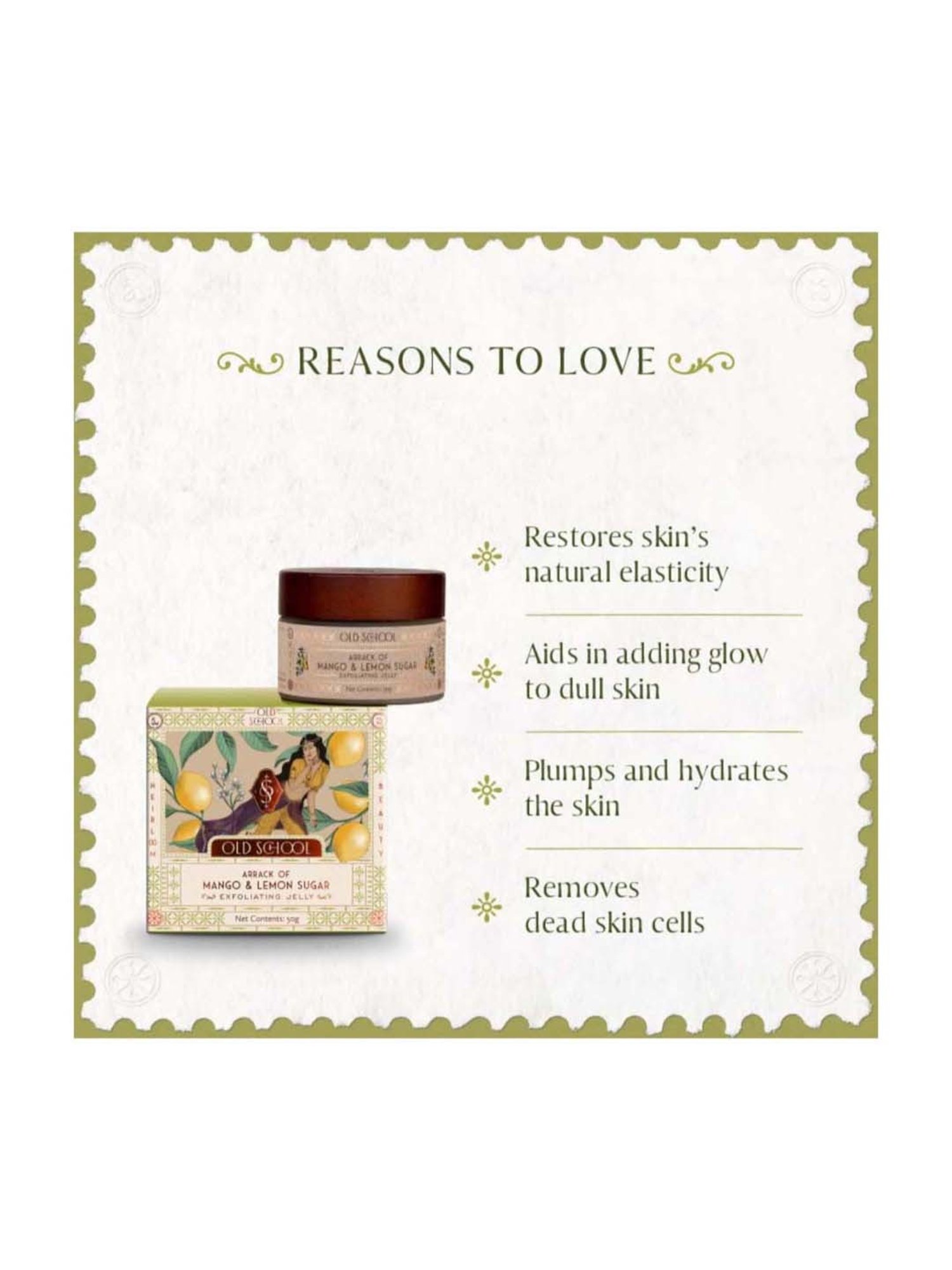 Old School Rituals Arrack of Mango & Lemon Sugar Exfoliating Jelly - 50 gm