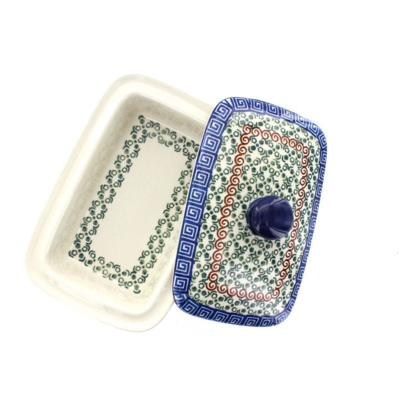 Blue Rose Polish Pottery Athena Butter Dish