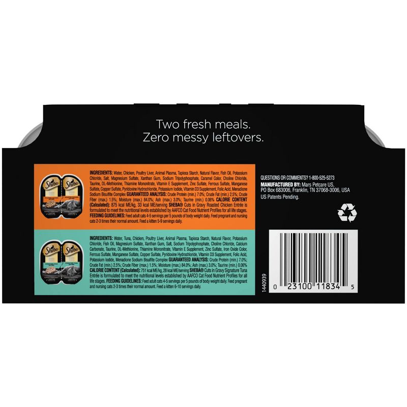 Sheba Perfect Portions Chicken and Tuna Wet Cat Food - 12ct