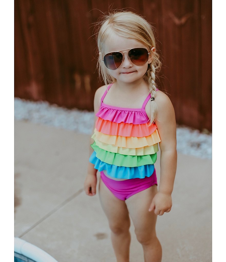 Tea Collection Little Girls 2-6 Printed Ruffled Tankini