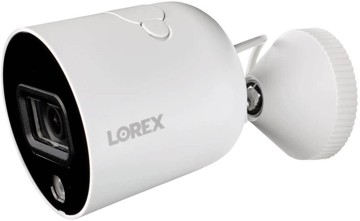Lorex W282CAD Indoor/Outdoor 1080p Wi-Fi Bullet Camera with Smart Deterrence and Color Night Vision, 129 Field of View, Audio, 32GB microSD Card Included, Compatible with Lorex Home Center (White)