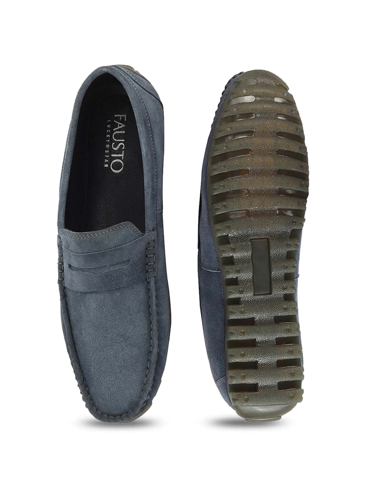 Fausto Men's Grey Casual Loafers