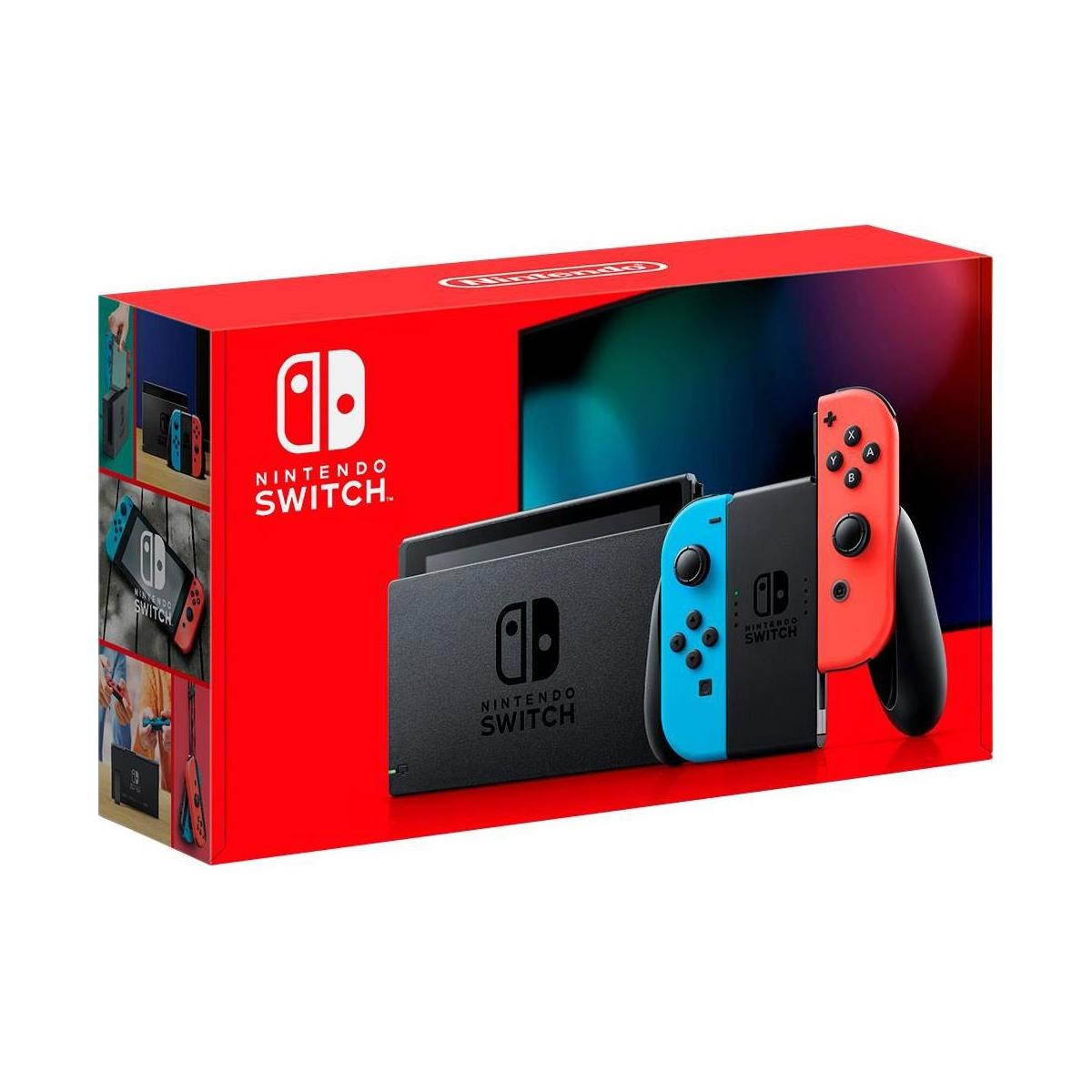 Nintendo Switch with Neon Blue & Neon Red Joy-Con Controllers