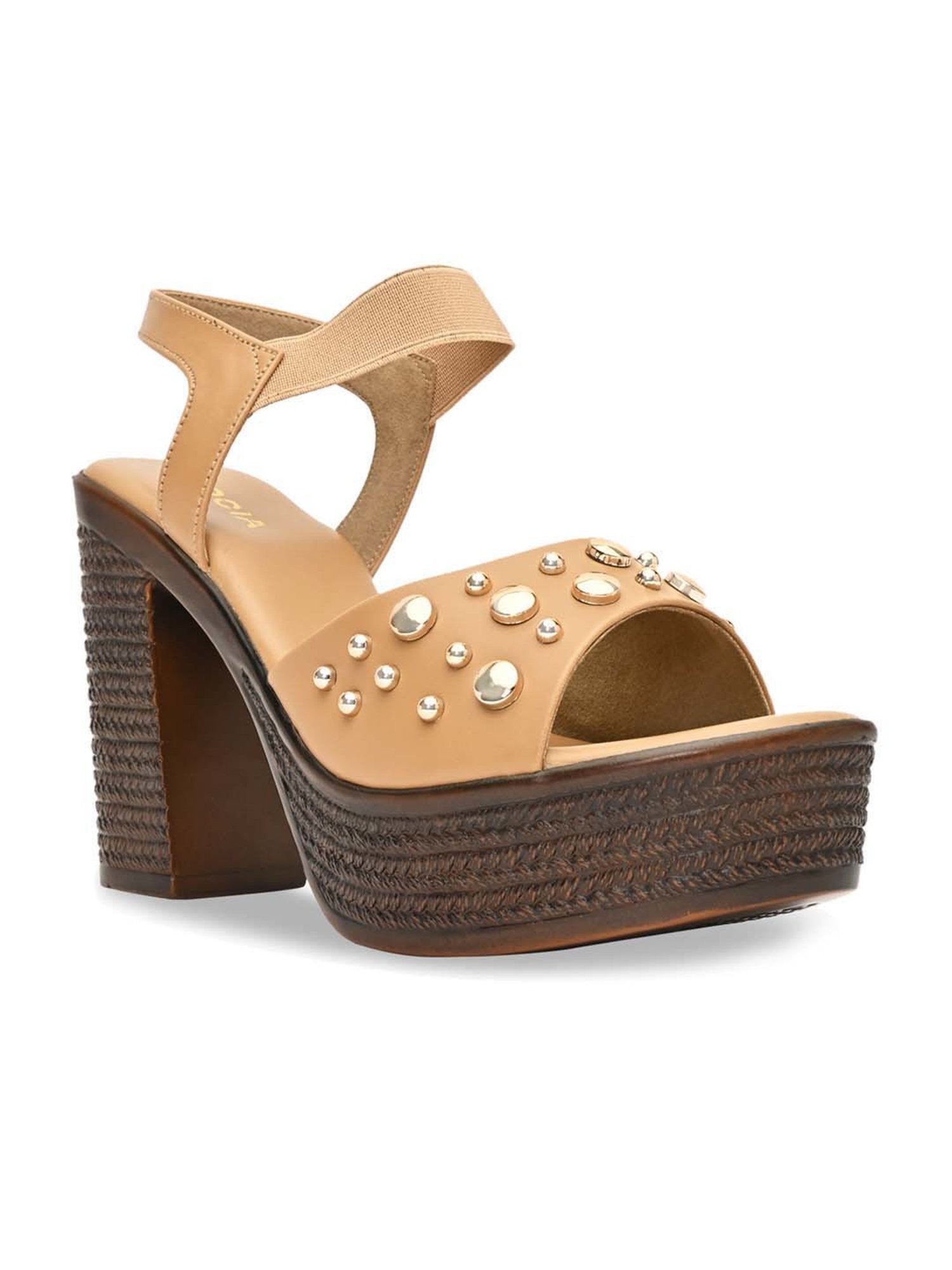 Rocia by Regal Women's Camel Ankle Strap Sandals