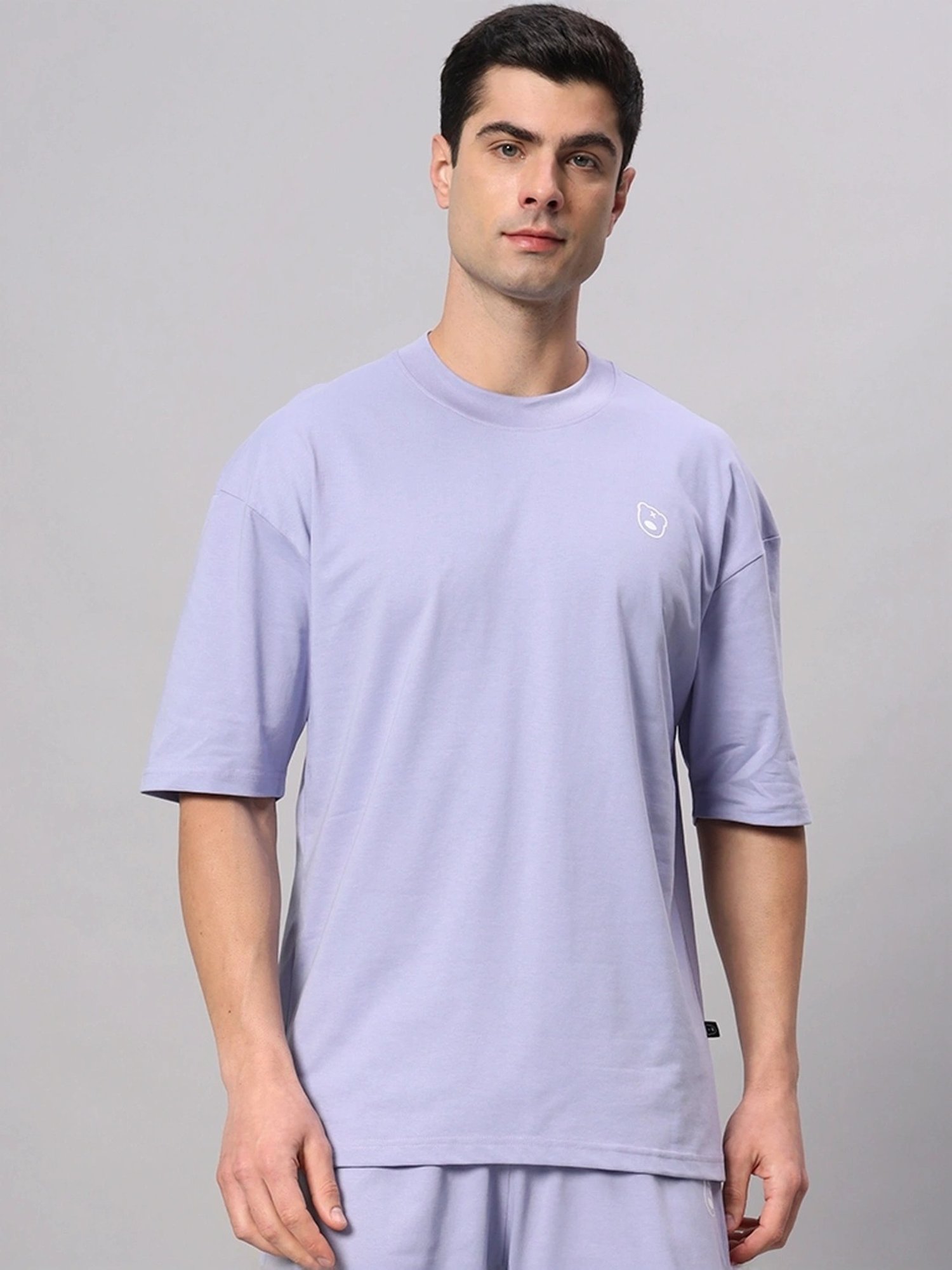 Griffel Lavender Cotton Loose Fit T-Shirt