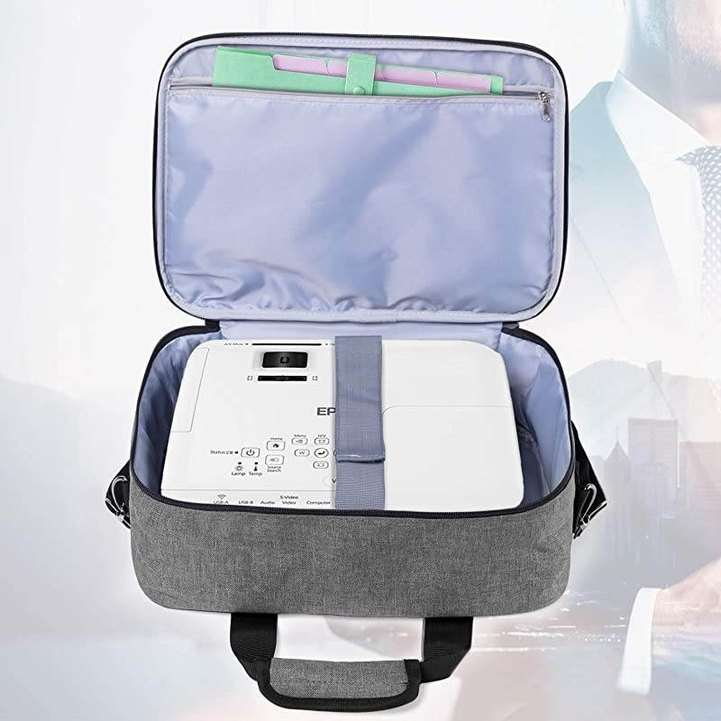 Projector CaseProjector Bag with Accessories Storage Pockets Compatible with Most Major ProjectorsMedium1375 x 105 x 45 Inches Gray