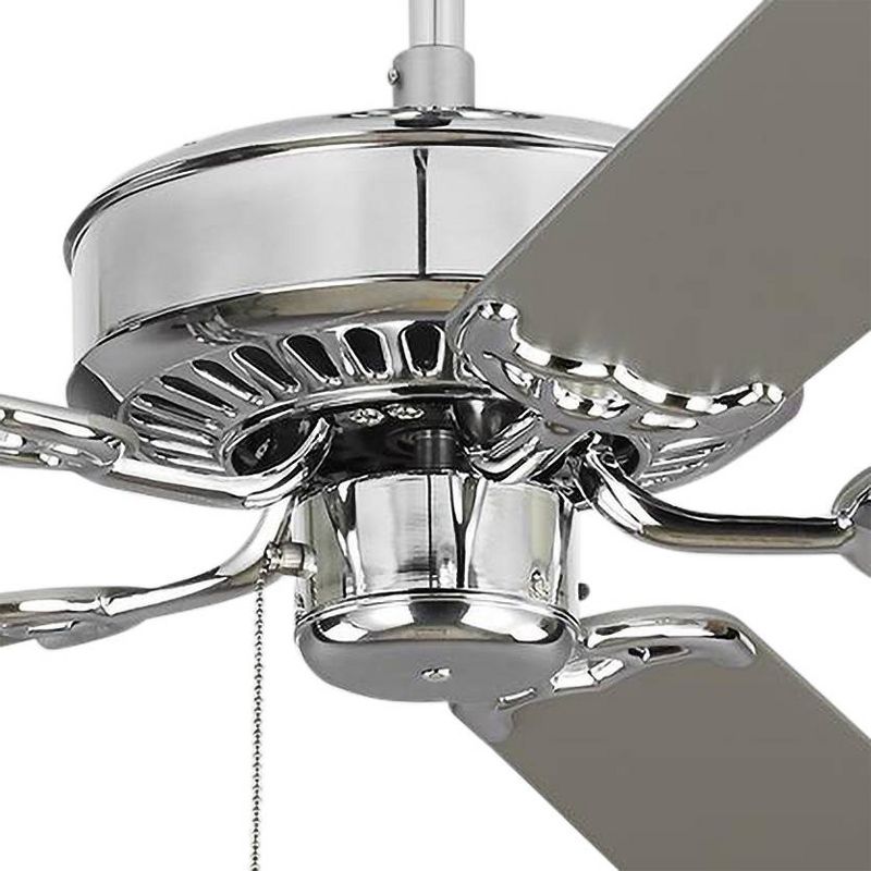 52" Monte Carlo Haven Chrome Pull Chain Ceiling Fan