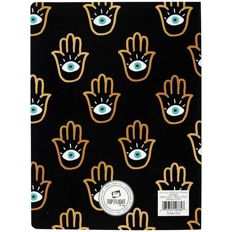 Lined Journal Mystical Eyes and Palms 8" x 6" 120 Sheets - Top Flight