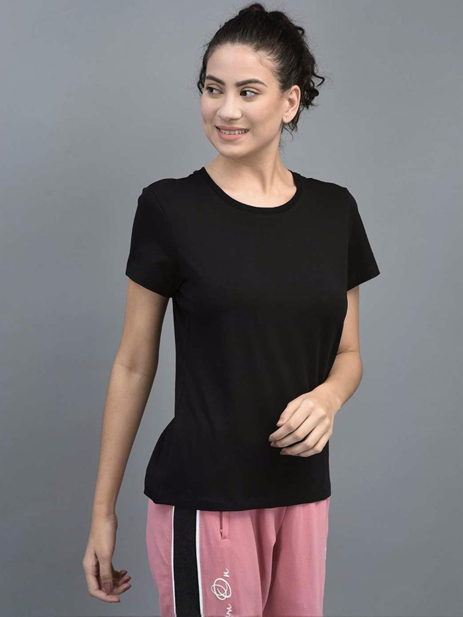 Dollar Pink & Black Cotton Sports T-Shirt - Pack Of 3