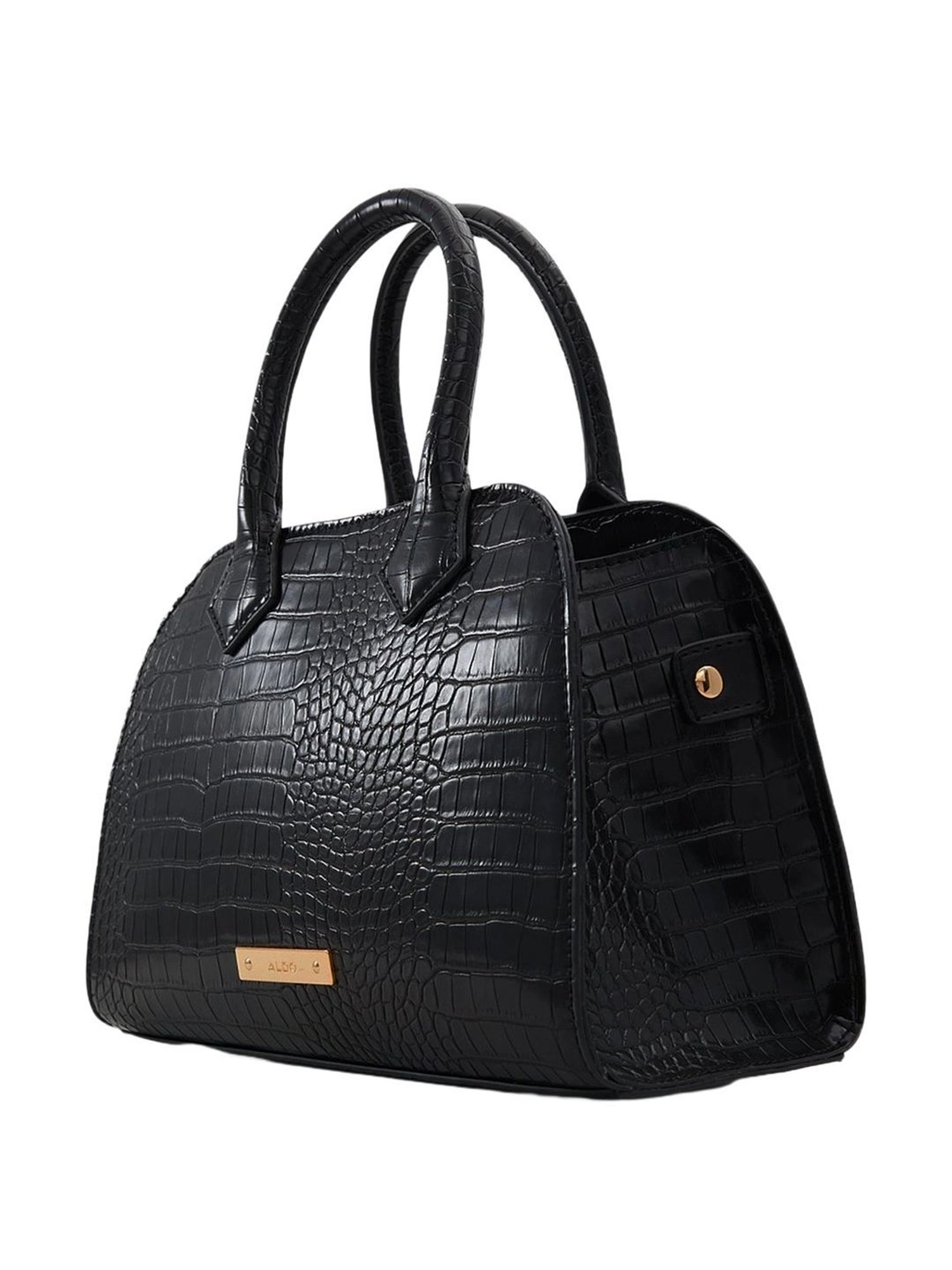 Aldo Black Striped Small Handbag