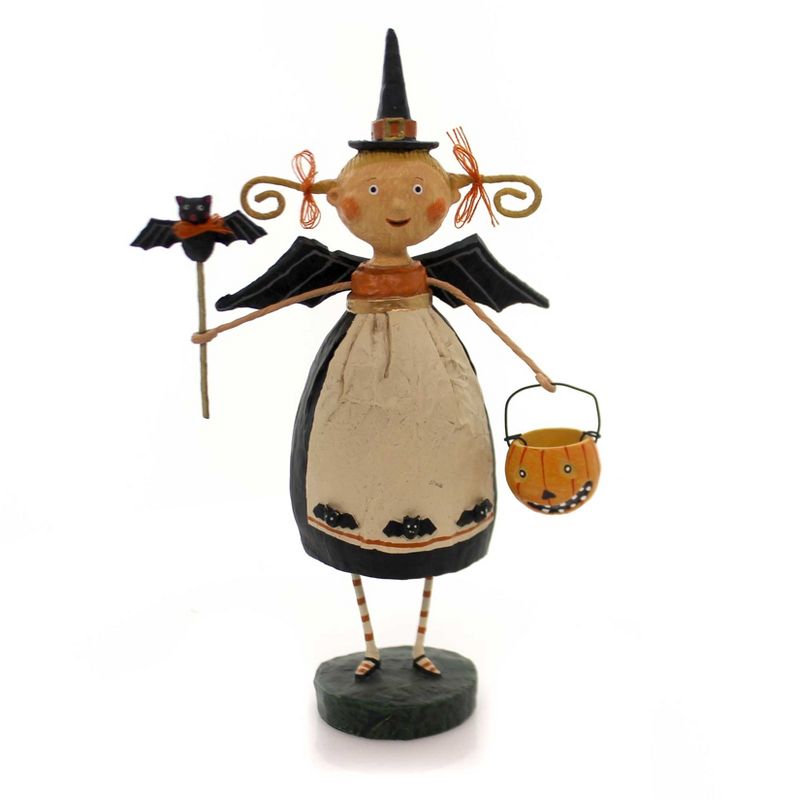 Lori Mitchell 8.25" Batty Betty Witch Bats Pumpkin  -  Decorative Figurines