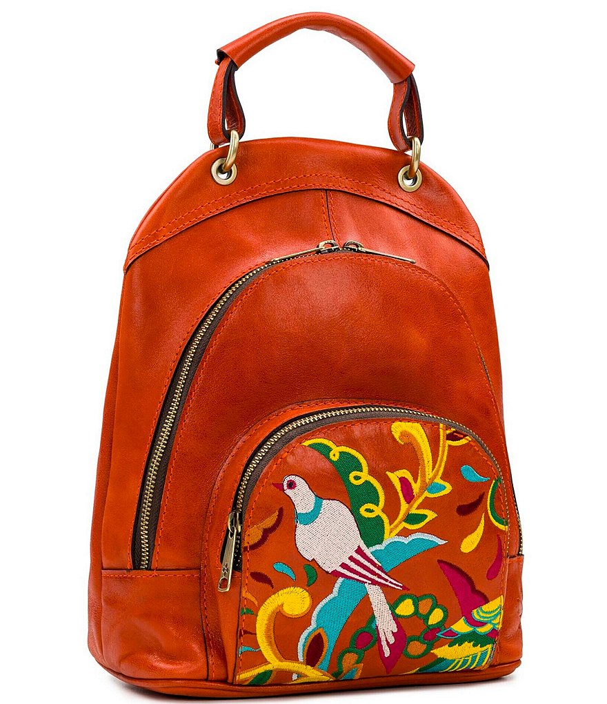 Patricia Nash Birds of Paradise Embroidery Collection Alencon Backpack