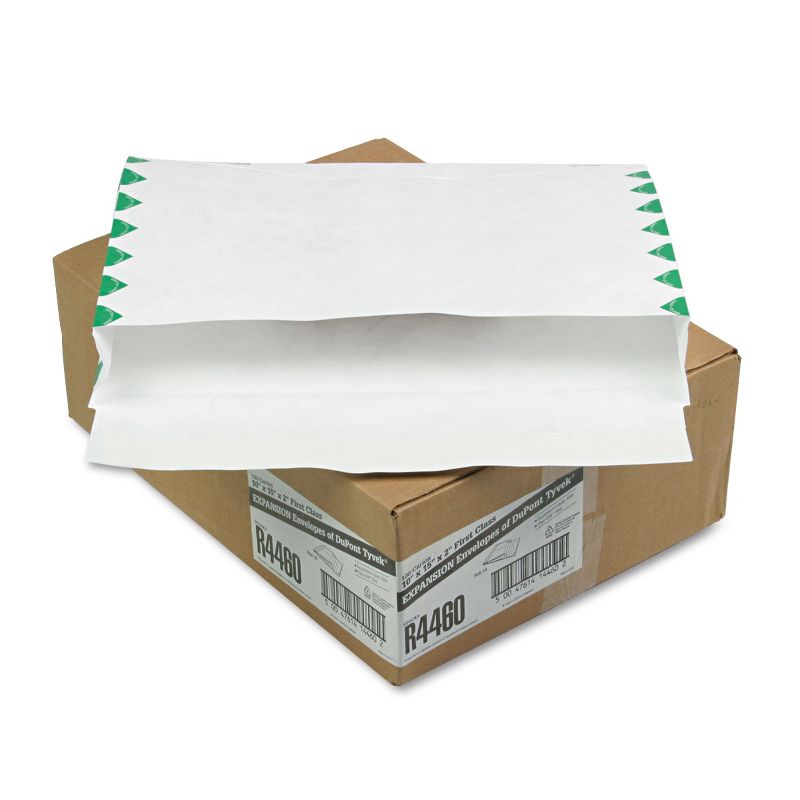 Survivor Tyvek Booklet Expansion Mailer 1st Class 10 x 15 x 2 White 18lb 100/Carton R4460