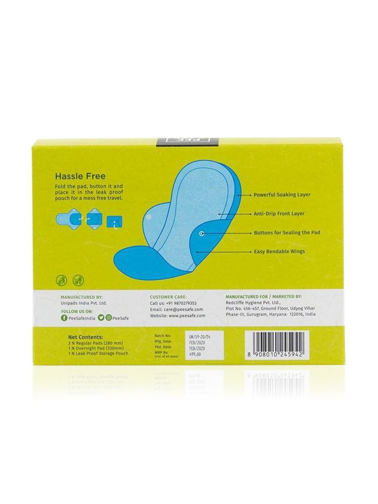 Pee Safe Reusable Sanitary Pads
