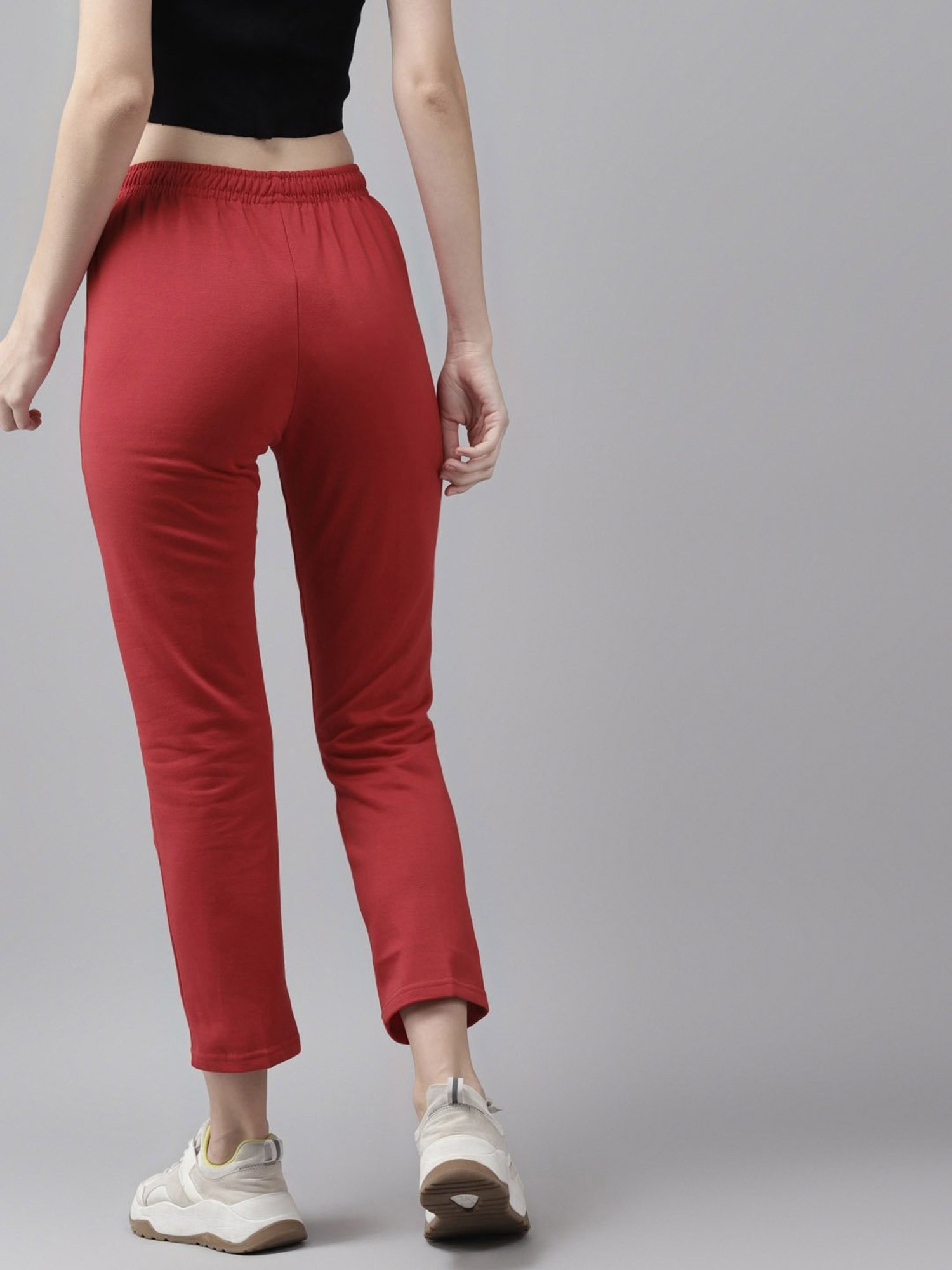 Cayman Red Mid Rise Trackpants