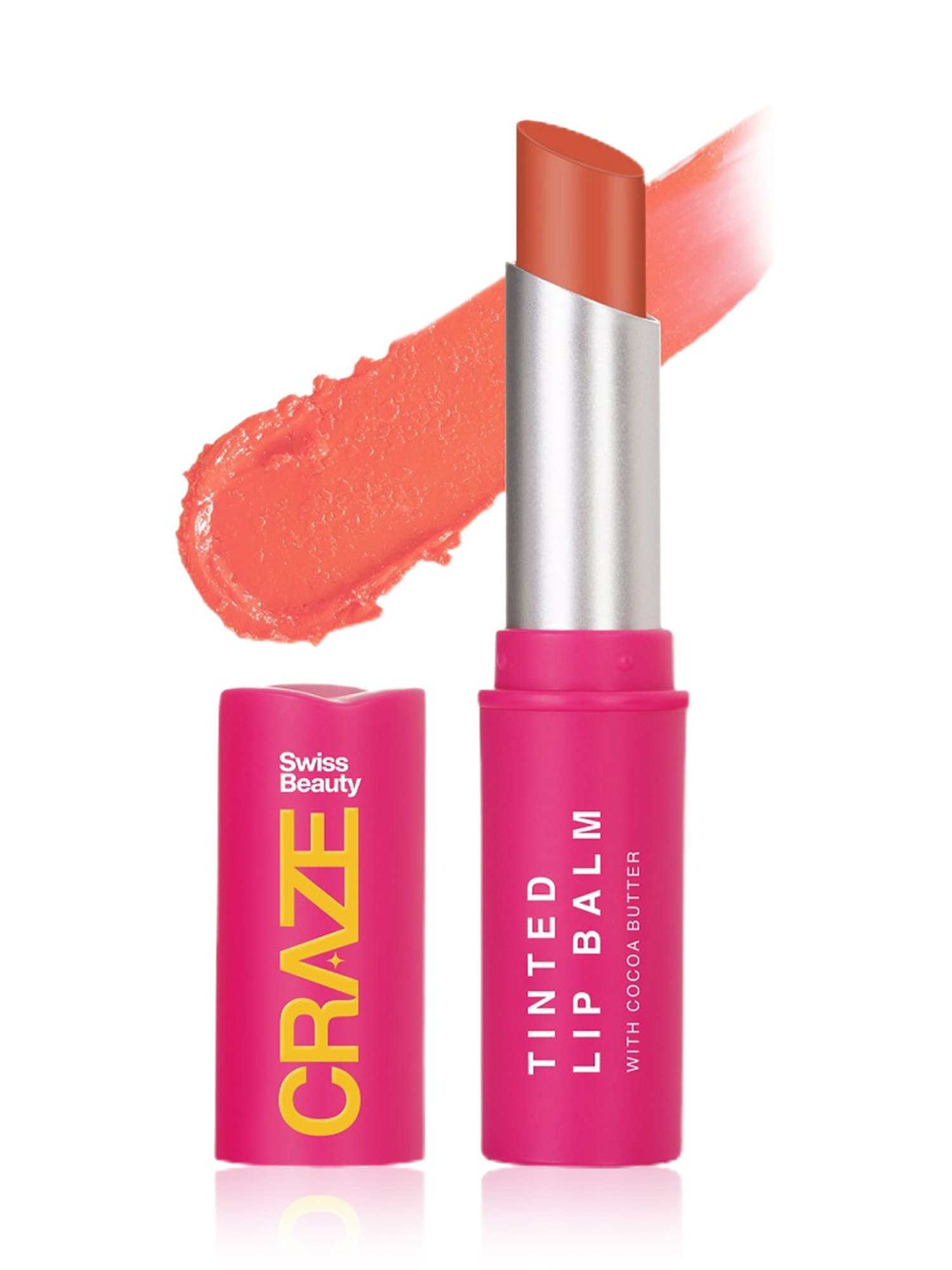 SWISS BEAUTY Craze Tinted Lip Balm Fresh Orange - 3.2 gm