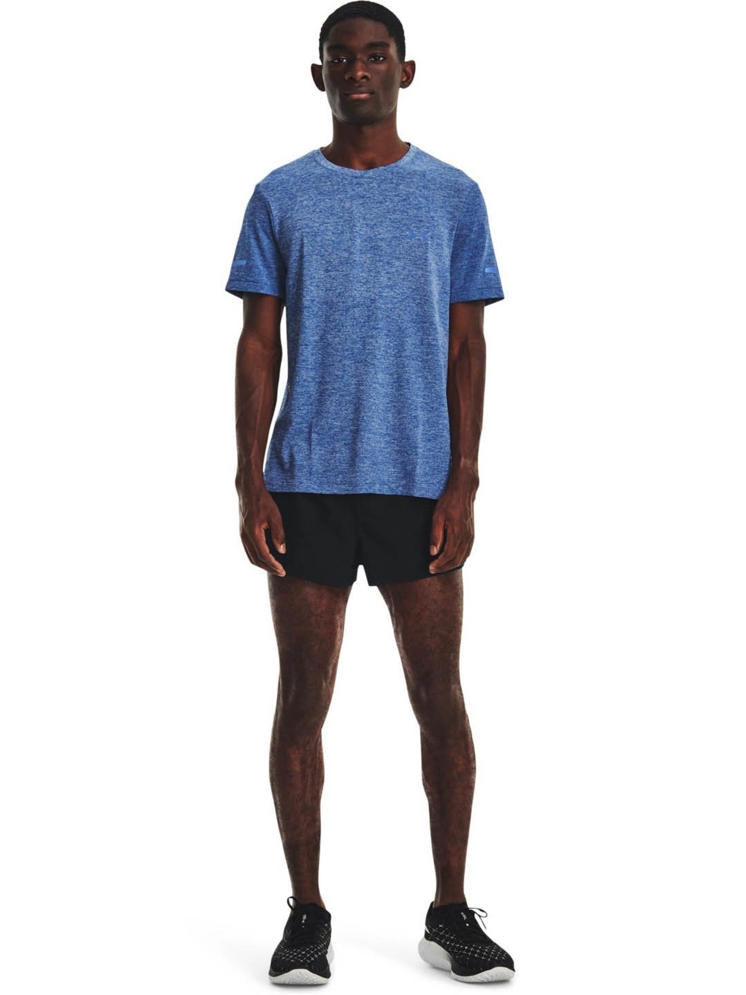 Under Armour Blue Slim Fit Texture Sports T-Shirt