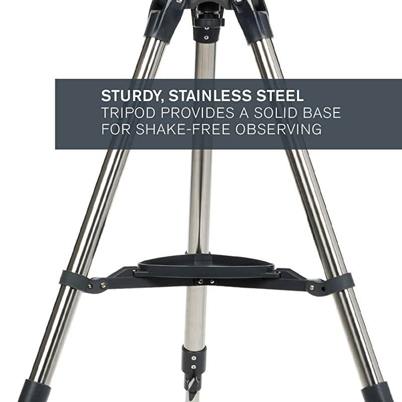 AstroMaster 70EQ Refractor Telescope &ndash; Refractor Telescope for Beginners - Fully-Coated Glass Optics - Adjustable-Height Tripod - BONUS Astronomy Software Package