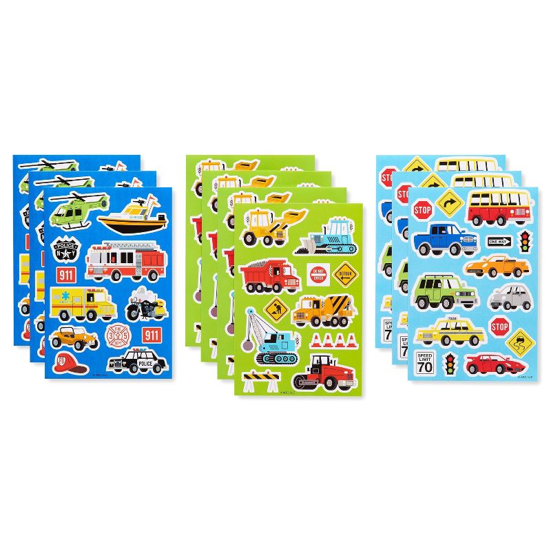 125ct Trucks, Construction, and Cars Stickers