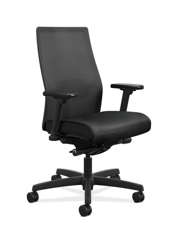 HON Ignition 2.0 Mid-Back Task Chair Mesh Back Black Fabric 12M2AMLU10TK